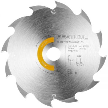 Festool WOOD RIP CUT HW - Panza fierastrau circular lemn 160x20x1.8 mm 12 dinti