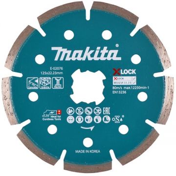 Makita E-02076 - Disc diamantat de taiere segmentat 125x22.2x- mm taiere uscata