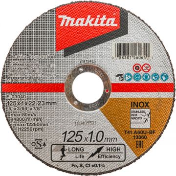 Makita E-03040 - Disc taiere metal 125x22x1 mm 1 buc