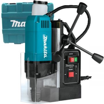 Makita HB350 - Masina de gaurit cu talpa magnetica 1050 W 35 mm - Nm 8000 N Weldon 19 mm rezervor lichid racire valiza plastic