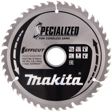 Makita SPECIALIZED - Panza fierastrau circular lemn 190x30x1.45 mm 45 dinti