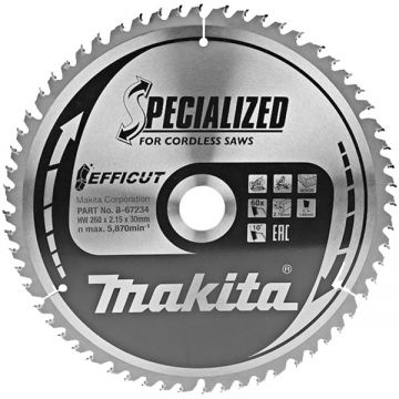 Makita SPECIALIZED - Panza fierastrau circular lemn 260x30x2.1 mm 60 dinti