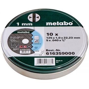 Metabo 616359000 - 10 x disc taiere inox 125x22.2x1 mm