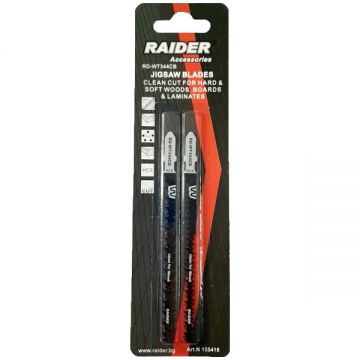 Raider RD-WT344CB - Set panze fierastrau pendular tija cu un prag de prindere (T) 116 mm lemn taiere dreapta fina 2 bucati