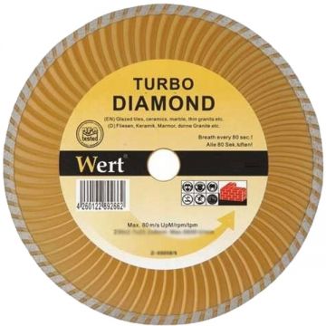 Wert W2712-115 - Disc diamantat de taiere continuu 115x22.2x2 mm taiere uscata