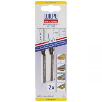 Wilpu HC 12 K - Set panze fierastrau pendular tija cu un prag de prindere (T) 76.5 mm lemn taiere curba fina 2 bucati