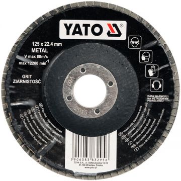 Yato YT-83291 - Disc lamelar profil convex 125x22.4 mm granulatie 36