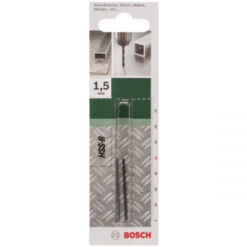 Bosch 2609255001 - Set burghie metal HSS-R 1.5 mm tija cilindrica 2 bucati