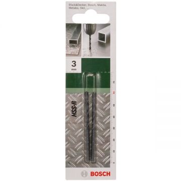 Bosch 2609255004 - Set burghie metal HSS-R 3 mm tija cilindrica 2 bucati