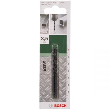 Bosch 2609255006 - Set burghie metal HSS-R 3.5 mm tija cilindrica 2 bucati