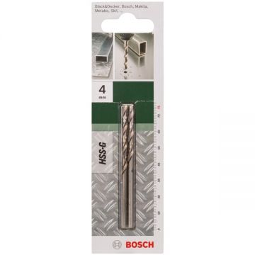 Bosch 2609255041 - Set burghie metal HSS-G 4 mm tija cilindrica 2 bucati