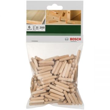 Bosch 2609255310 - Dibluri din lemn 6x30 mm 200 bucati