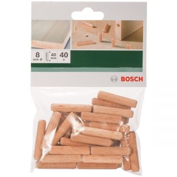 Bosch 2609255311 - Dibluri din lemn 8x40 mm 40 bucati