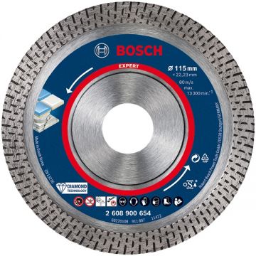 Bosch EXPERT HardCeramic - Disc diamantat de taiere continuu 115x22.2x1.4 mm taiere uscata