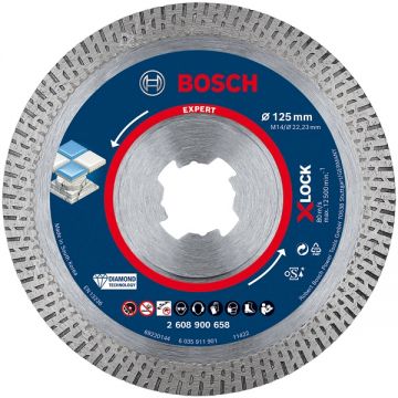 Bosch EXPERT HardCeramic - Disc diamantat de taiere continuu 125x22.2x1.4 mm taiere uscata