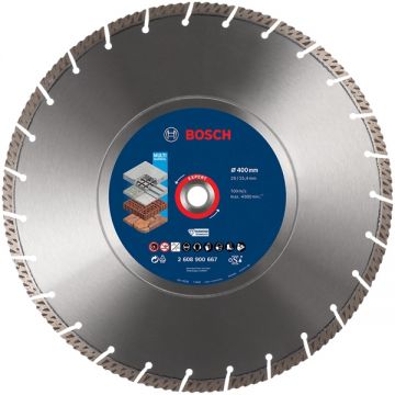 Bosch EXPERT MultiMaterial - Disc diamantat de taiere segmentat 400x25.4/20x3.3 mm taiere uscata