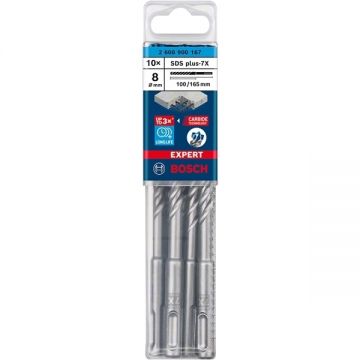 Bosch EXPERT SDS plus-7X - Set burghie SDS-Plus 8 mm 10 bucati beton armat