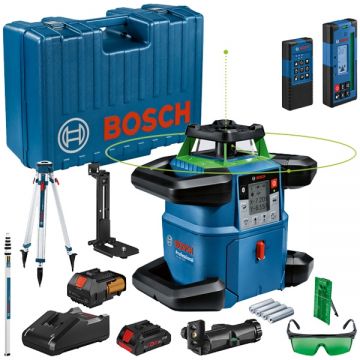 Bosch GRL 650 CHVG - Nivela laser rotativa 70 m +/-3 mm/m 600 rot/min receptor trepied mira proiectie verticala valiza plastic