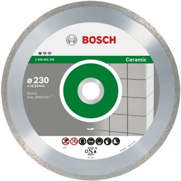 Bosch Standard for Ceramic - Set discuri diamantate de taiere continuu 230x22.2x1.6 mm taiere uscata 10 bucati