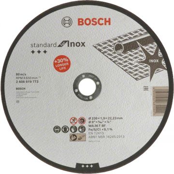 Bosch Standard for Inox - Disc taiere inox 230x22.2x1.9 mm 1 buc