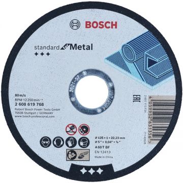 Bosch Standard for Metal - Disc taiere metal 125x22.2x1 mm 1 buc