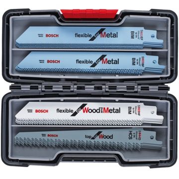 Bosch Tough Box Wood and Metal - Set panze fierastrau sabie mixt 150 mm 6-18 dinti/inch dantura standard 20 bucati