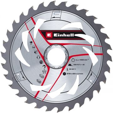 Einhell 49586956 - Panza fierastrau circular lemn 190x30x2 mm 30 dinti