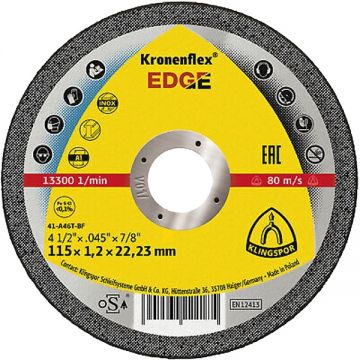 Klingspor EDGE Special - Disc taiere inox 115x22.2x1.2 mm 1 buc