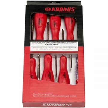 Kronus 622110 - Set surubelnite cu profil mixt 7 bucati