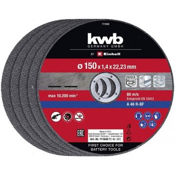 Kwb 49711946 - Disc taiere inox 150x22.2x1.4 mm 5 buc