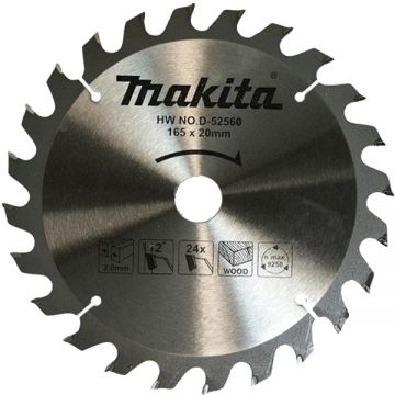 Makita D-52560 - Panza fierastrau circular lemn 165x20x2 mm 24 dinti