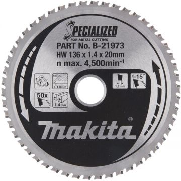 Makita Specialized for metal cutting - Panza fierastrau circular otel 136x20x1.4 mm 50 dinti