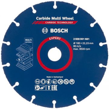 Bosch Carbide Multi Wheel EXPERT - Disc taiere multimaterial 180x22.2x- mm 1 buc