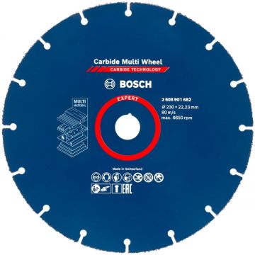 Bosch Carbide Multi Wheel EXPERT - Disc taiere multimaterial 230x22.2x- mm 1 buc