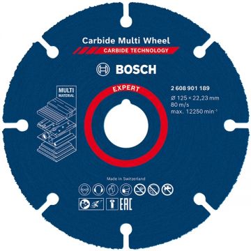 Bosch EXPERT Carbide Multi Wheel - Disc taiere multimaterial 125x22.2x- mm 1 buc