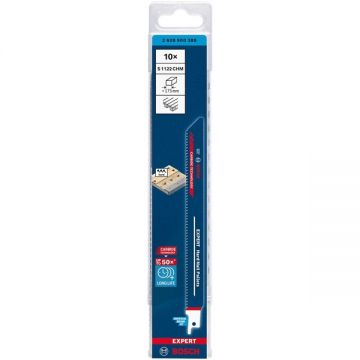 Bosch EXPERT Hard Nail Pallets S1122CHM - Set panze fierastrau sabie HCS 225 mm 8 dinti/inch dantura standard 10 bucati