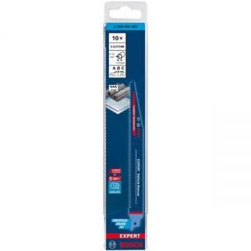 Bosch S 1157 CHM EXPERT - Set panze fierastrau sabie HCS 225 mm 8 dinti/inch dantura standard 10 bucati