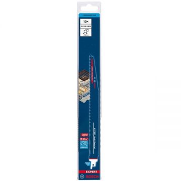 Bosch S 1256 XHM EXPERT - Set panze fierastrau sabie HCS 300 mm 6-8 dinti/inch dantura progresiva 10 bucati