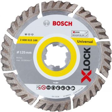 Bosch Standard for Universal - Set discuri diamantate de taiere segmentate 125x22.2x1.6 mm taiere uscata 2 bucati