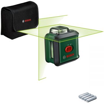 Bosch UniversalLevel 360 - Nivela laser cu linii 24 m +/-0.4 mm/m 2 linii laser fascicul verde proiectie 360 grade geanta textila