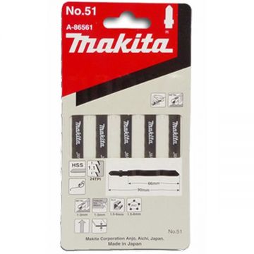 Makita A-86561 - Set panze fierastrau pendular tija cu un prag de prindere (T) 65 mm metal taiere dreapta fina 5 bucati