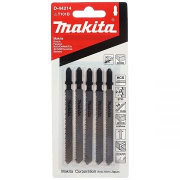 Makita B-10 - Set panze fierastrau pendular tija cu un prag de prindere (T) - mm lemn taiere dreapta fina 5 bucati