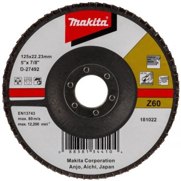 Makita D-27492 - Disc lamelar profil convex 125x22.2 mm granulatie 60