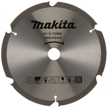 Makita  D-72089 - Panza fierastrau circular fibrociment 260x30x2.2 mm 6 dinti