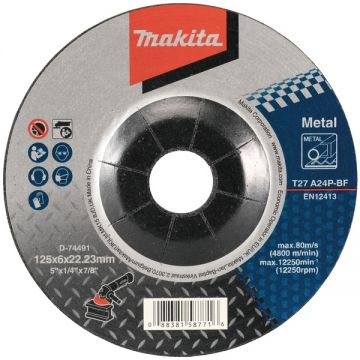 Makita D-74491 - Disc polizare metal 125x22.2x6 mm