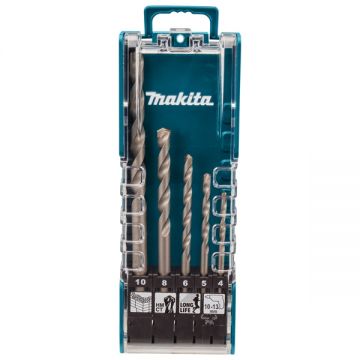 Makita E-11536 - Set burghie de zidarie 4-10 mm tija cilindrica 5 bucati