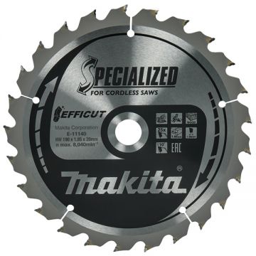 Makita EFFICUT - Panza fierastrau circular lemn 190x20x1.85 mm 25 dinti