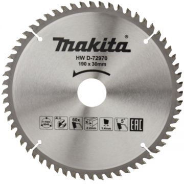 Makita SPECIALIZED - Panza fierastrau circular aluminiu 190x30/20x2.2 mm 60 dinti