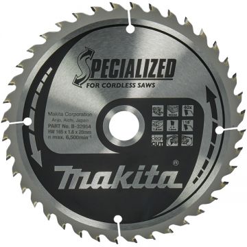 Makita SPECIALIZED - Panza fierastrau circular lemn 165x20x1.6 mm 40 dinti