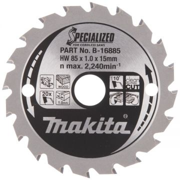 Makita SPECIALIZED - Panza fierastrau circular lemn 85x15x1 mm 20 dinti